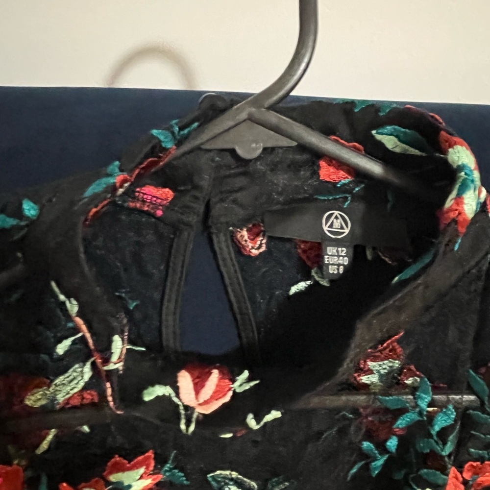 Missguided Embroidered Tunic Dress with Slip - Size 12 - Picture 2 of 4
